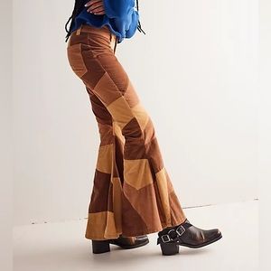 NWT We The Free No Boundaries Pieced Cord Jeans in Off the Grid